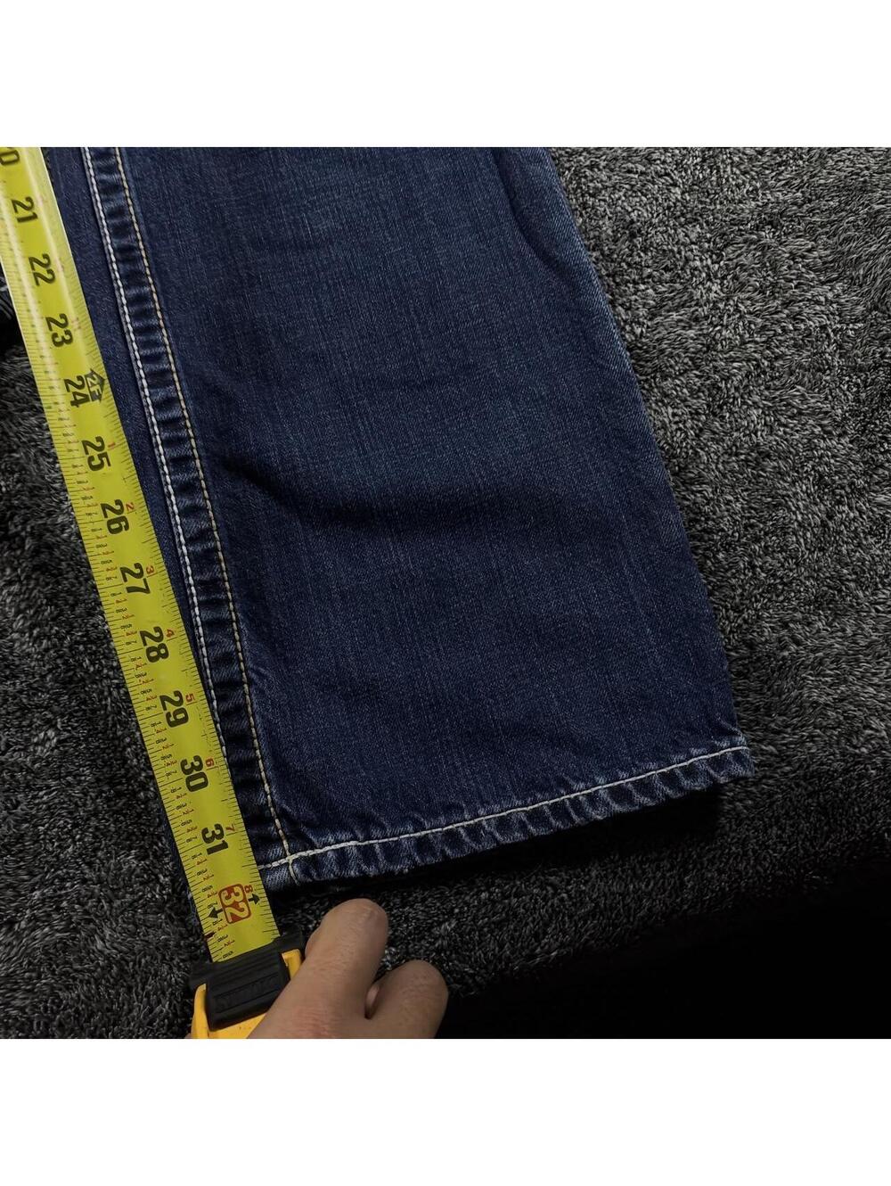 Y2K Grunge Archive Big Star Dark Wash Bootcut Jeans - Fits 33x32! - Picture 4 of 5